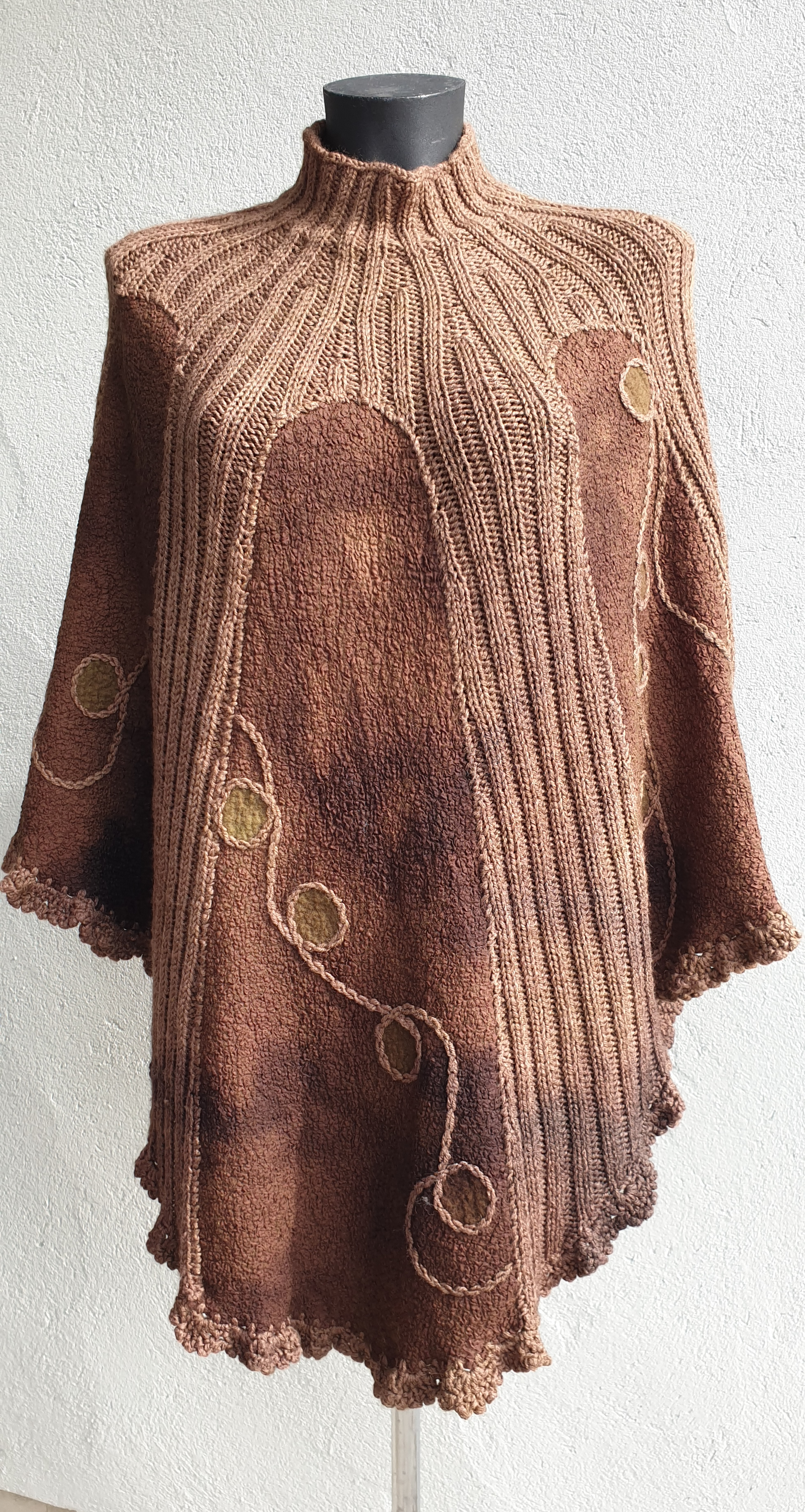 Skogsfärgad poncho