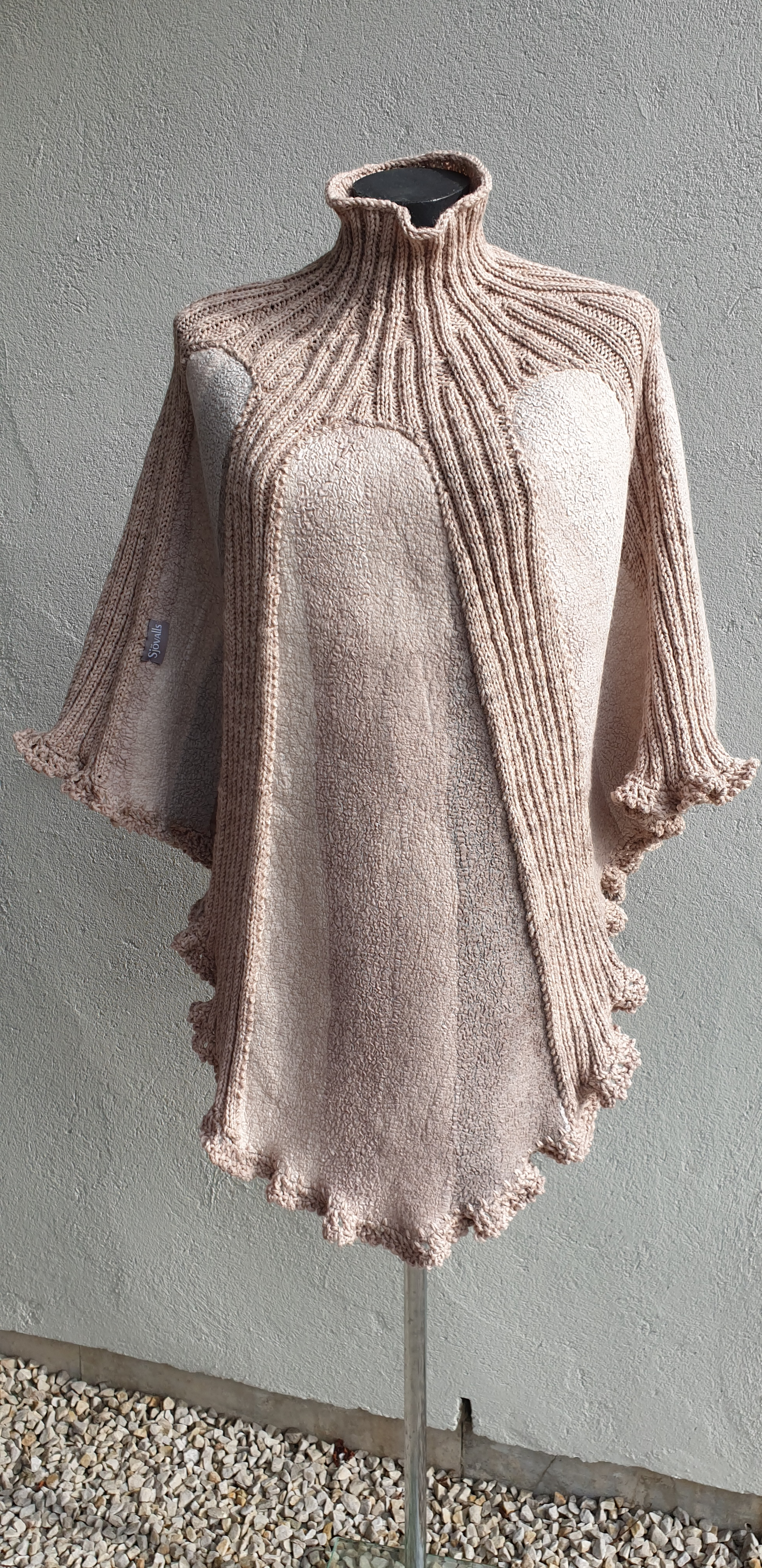 Beige poncho